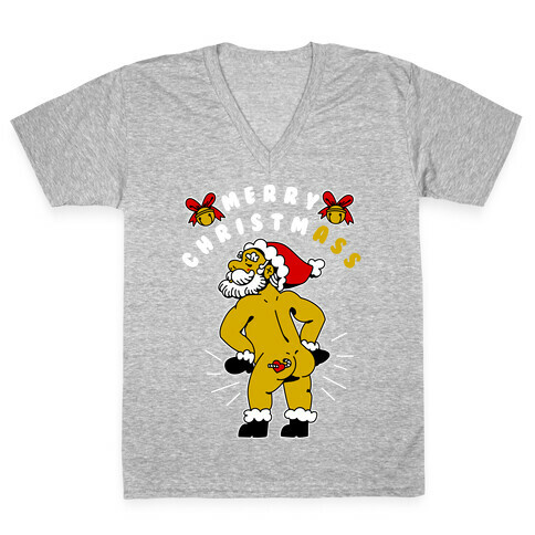 Merry ChristmAss V-Neck Tee Shirt
