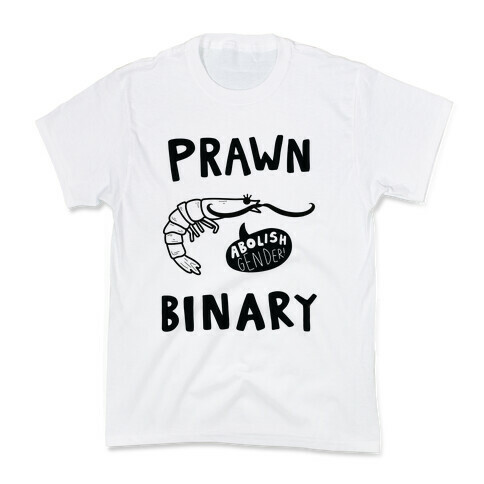 Prawn-Binary Kids T-Shirt