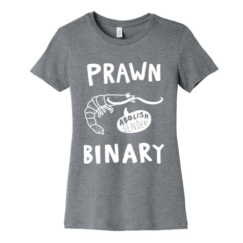 Prawn-Binary Womens T-Shirt