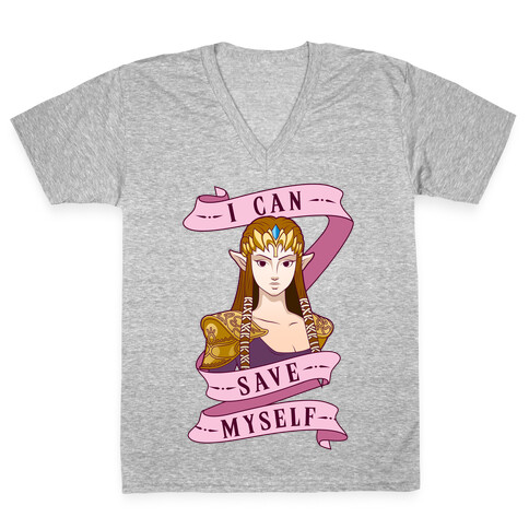 I Can Save Myself V-Neck Tee Shirt