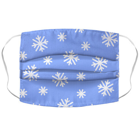 Snowflake Pattern Accordion Face Mask