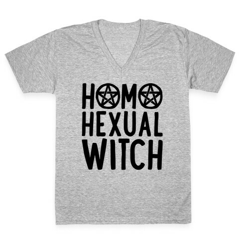 Homohexual Witch V-Neck Tee Shirt