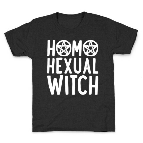 Homohexual Witch White Print Kids T-Shirt