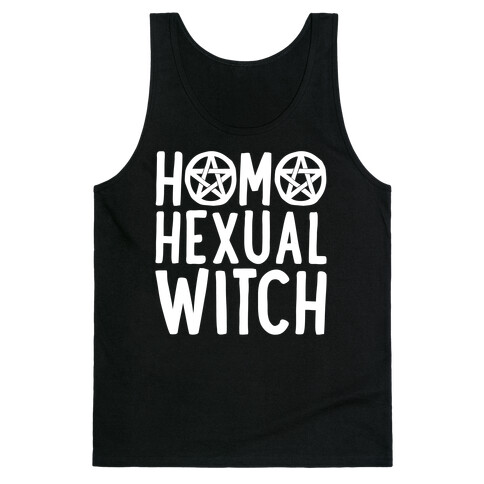 Homohexual Witch White Print Tank Top