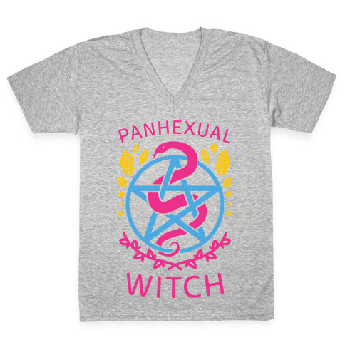 Panhexual Witch V-Neck Tee Shirt