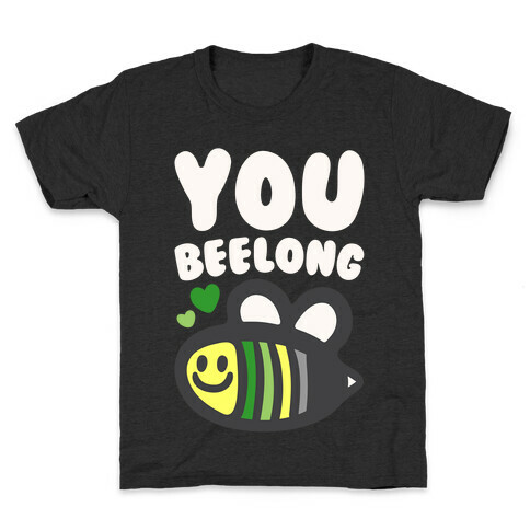 Bee Yourself Aromantic Pride White Print Kids T-Shirt