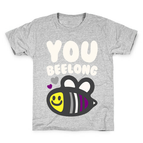 You Belong Asexual Pride White Print Kids T-Shirt