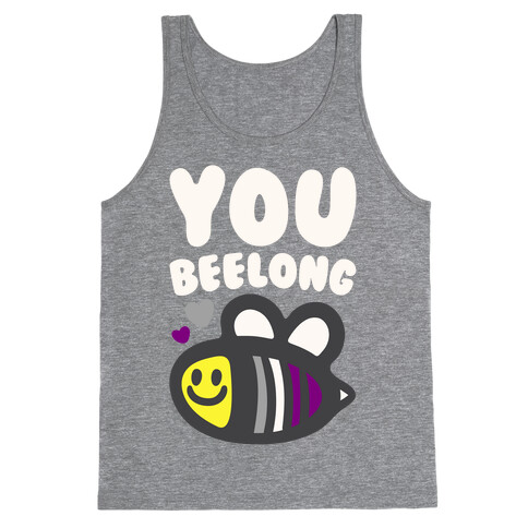 You Belong Asexual Pride White Print Tank Top