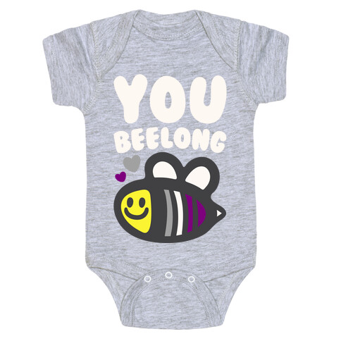 You Belong Asexual Pride White Print Baby One-Piece