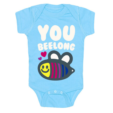 You Belong Bisexual Pride White Print Baby One-Piece