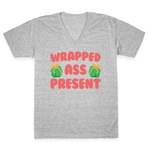 Wrapped Ass Present V-Neck Tee Shirt