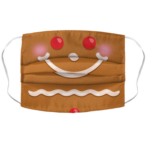 Gingerbread Face Accordion Face Mask