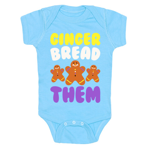 Ginger Bread Them White Print Baby One-Piece