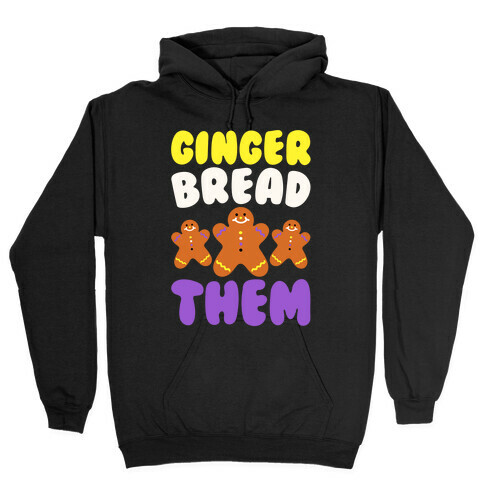 Ginger Bread Them White Print Hooded Sweatshirt
