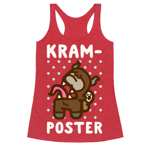 Kram-Poster White Print Racerback Tank Top