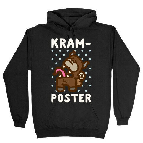 Kram-Poster White Print Hooded Sweatshirt