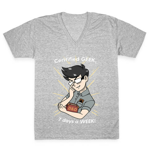 A Certified GEEK V-Neck Tee Shirt