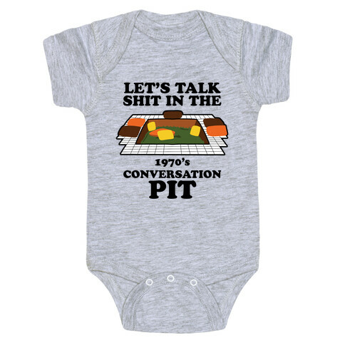 Let's Talk Shit in the 1970's Conversation Pit Baby One-Piece