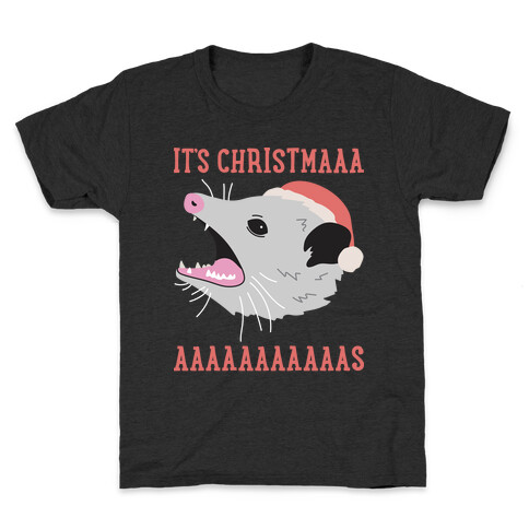 It's Christmas Screaming Opossum Kids T-Shirt