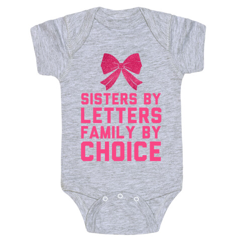 Sisters By Letters Family By Choice Baby One-Piece