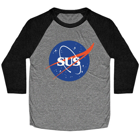 Sus Nasa Logo Parody Baseball Tee