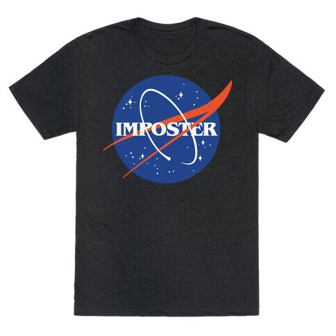 Imposter Nasa Logo Parody White Print T-Shirt