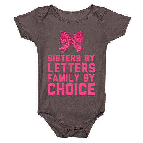 Sisters By Letters Family By Choice Baby One-Piece