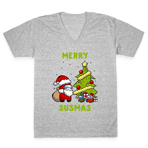 Merry Susmas V-Neck Tee Shirt