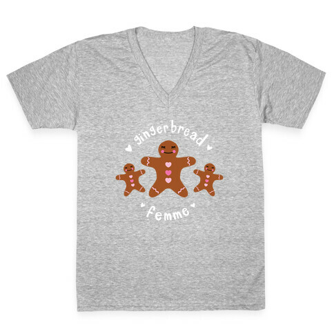 Gingerbread Femme V-Neck Tee Shirt