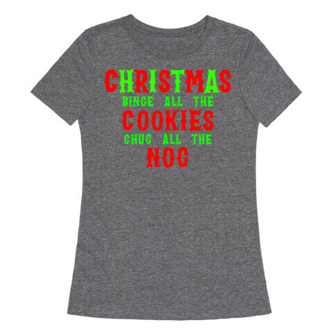 Christmas Cookies N' Nog Womens T-Shirt