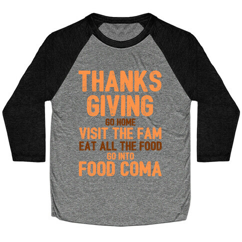 Thanksgiving Foodie Baseball Tee