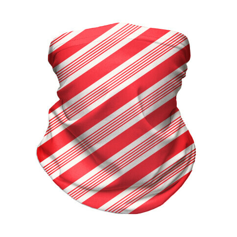 Candy Cane Stripe Pattern Neck Gaiter