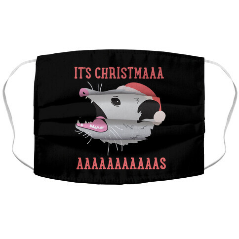 It's Christmas Screaming Opossum Accordion Face Mask