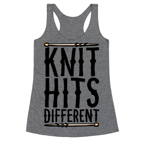 Knit Hits Different  Racerback Tank Top