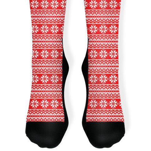 Christmas Sweater Pattern Sock