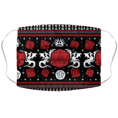 D&D Ugly Sweater Accordion Face Mask