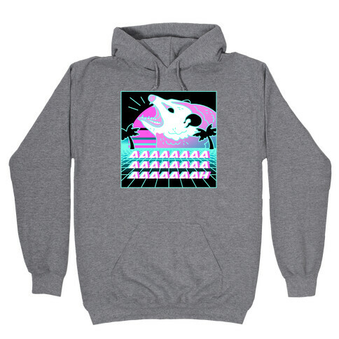 Screaming Retrowave Possum Hooded Sweatshirt