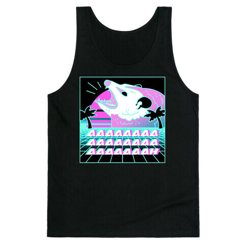 Screaming Retrowave Possum Tank Top