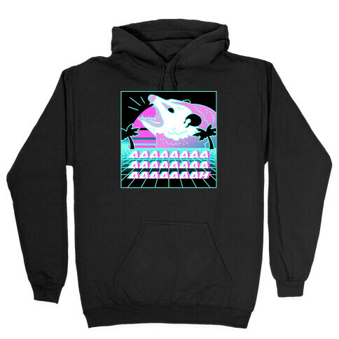 Screaming Retrowave Possum Hooded Sweatshirt