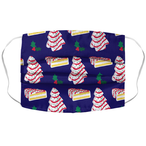 Holiday Tree Cake Pattern Accordion Face Mask