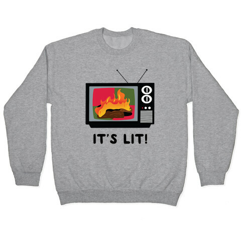 It's Lit! Yule Log Channel Pullover