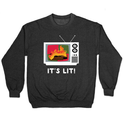 It's Lit! Yule Log Channel Pullover