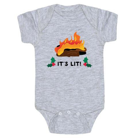 It's Lit! Yule Log Baby One-Piece