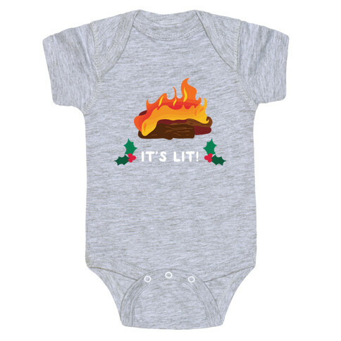 It's Lit! Yule Log Baby One-Piece