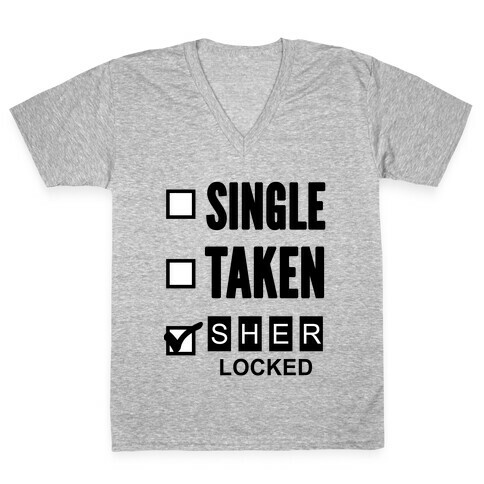Single Taken Sherlocked V-Neck Tee Shirt