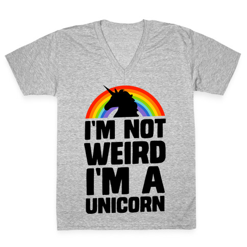 I'm Not Weird I'm a Unicorn V-Neck Tee Shirt