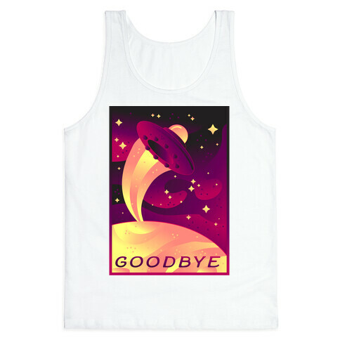 Goodbye Earth Travel Poster Tank Top