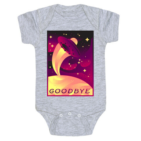 Goodbye Earth Travel Poster Baby One-Piece