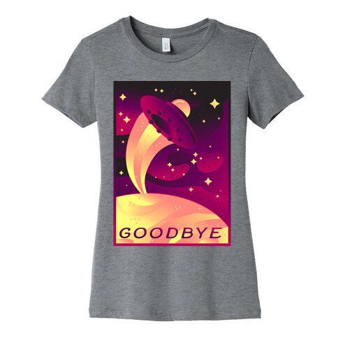 Goodbye Earth Travel Poster Womens T-Shirt