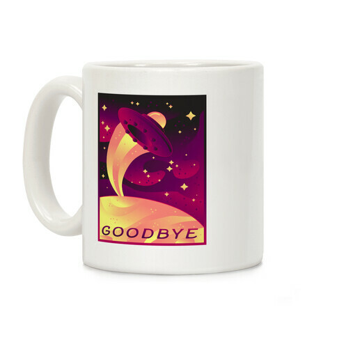 Goodbye Earth Travel Poster Coffee Mug